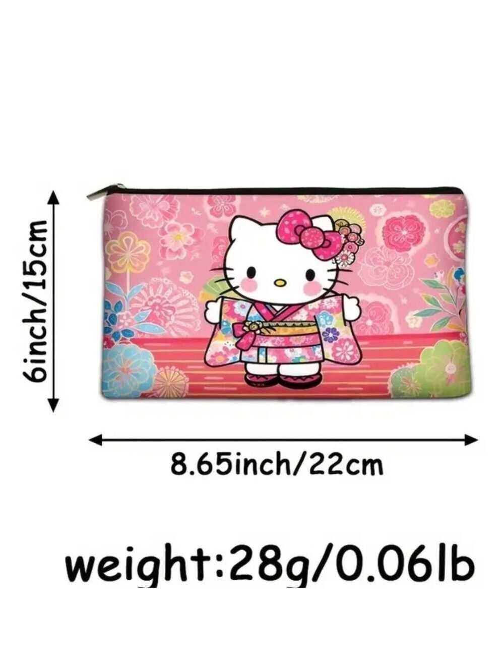 Hello Kitty Floral Pink Cosmetics Pouch - Picture 2 of 2